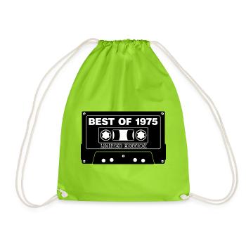 Best of 1975 Limitierte Edition 50 Geburtstag - Turnbeutel - Neongrün - Vorne