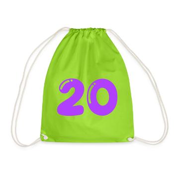 20 - Turnbeutel - Neongrün - Vorne