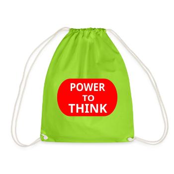 power_to_think - Turnbeutel - Neongrün - Vorne