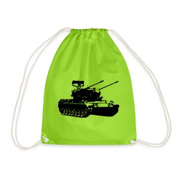 Panzer Gepard , Tank, Militär, Militärisch, (25) - Turnbeutel - Neongrün - Vorne