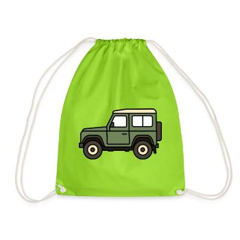 Voiture tout-terrain - Sac de sport léger - vert néon - Devant