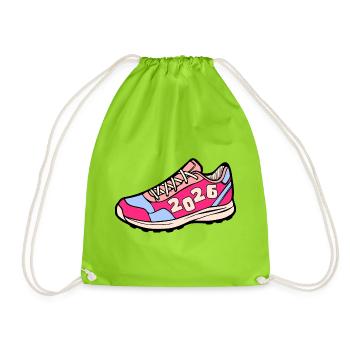 RUNNING 2026 - Drawstring Bag - neon green - Front