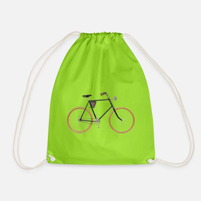 saftey bicycle - Drawstring Bag - neon green