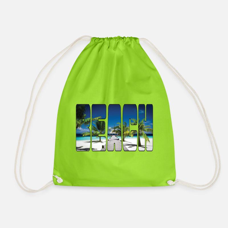 BEACH - Turnbeutel - Neongrün