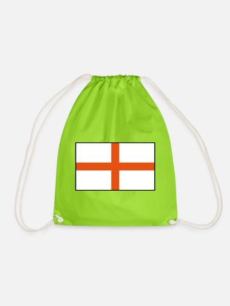 England flag 2 - Drawstring Bag - neon green