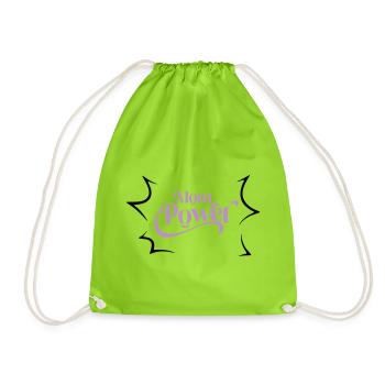 Mom power - Drawstring Bag - neon green - Front