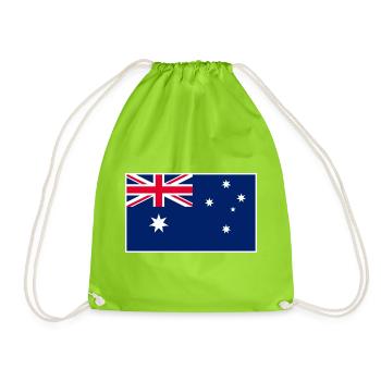 Australia Flag Classic Frame - Turnbeutel - Neongrün - Vorne