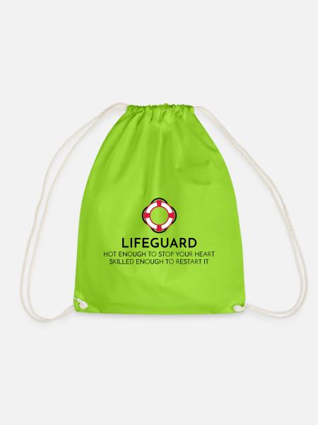 lifeguard - Drawstring Bag - neon green
