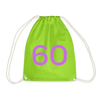 60 - Drawstring Bag - neon green - Front