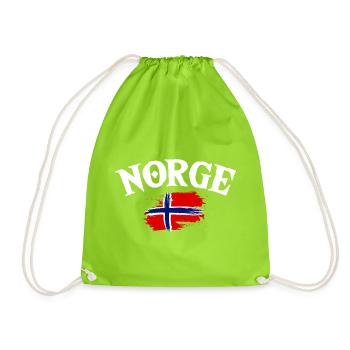Norway Vacation Norge Fjords Travel Scandinavian - Turnbeutel - Neongrün - Vorne
