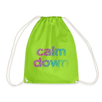 calmDown - Turnbeutel - Neongrün - Vorne