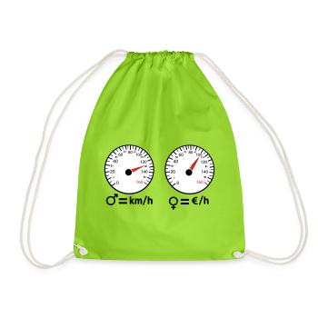 Sporty and expendive speed - Drawstring Bag - neon green - Front