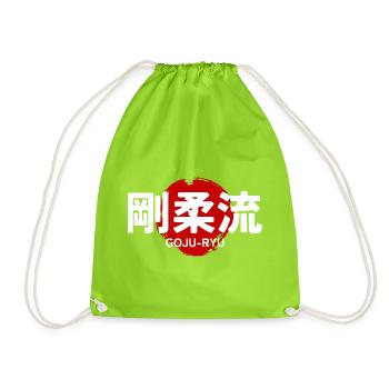 Goju Ryu Karate Martial Art GYM Japanisches Kanji - Turnbeutel - Neongrün - Vorne