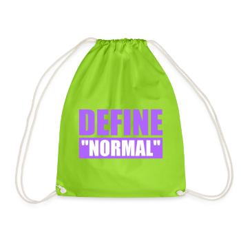 Define Normal Lustig Sarkastisch Definition Grafik - Turnbeutel - Neongrün - Vorne