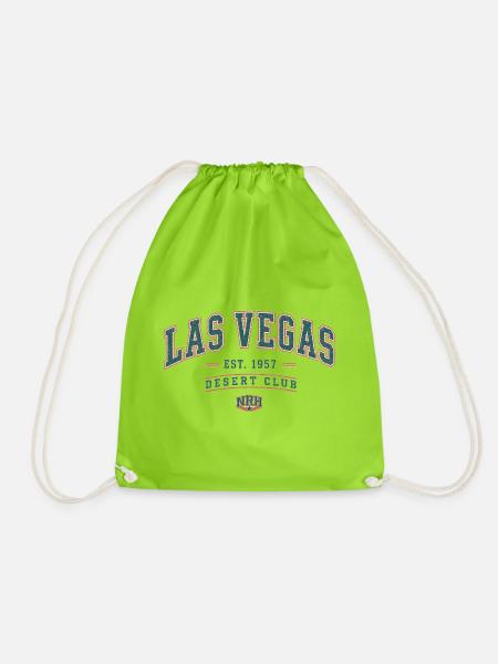 Las Vegas 1957 Vintage Varsity - Turnbeutel - Neongrün