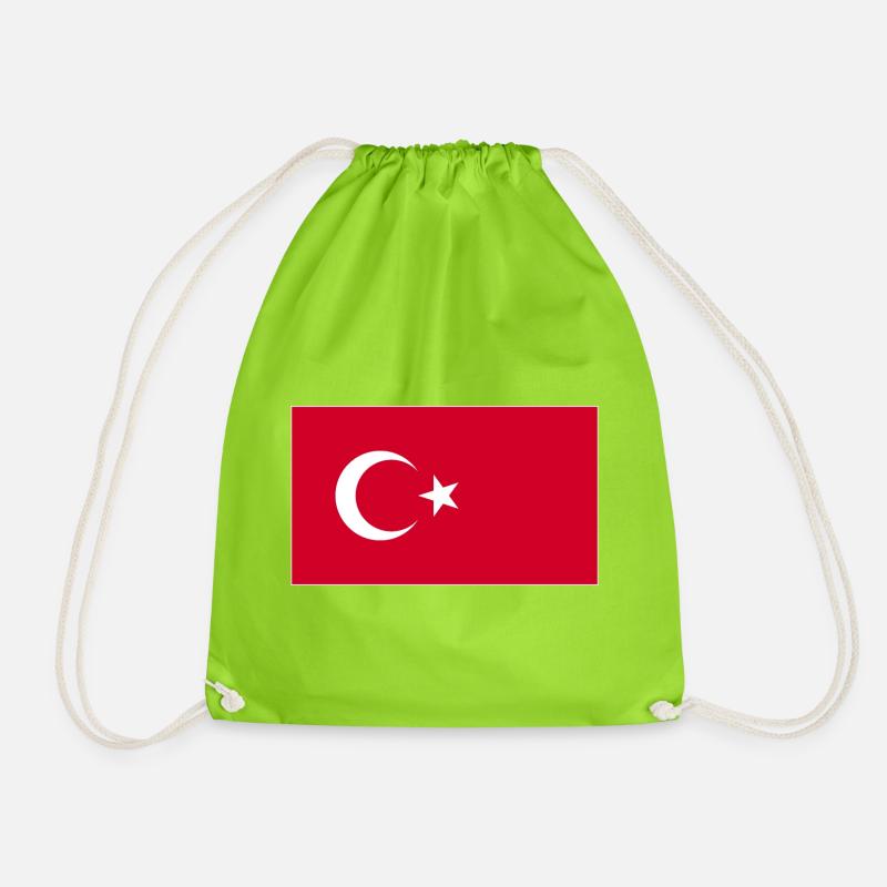 Drapeau turquie - Sac de sport léger - vert néon