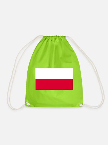 Polen Flagge - Turnbeutel - Neongrün