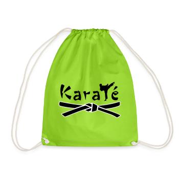 Karate - Drawstring Bag - neon green - Front