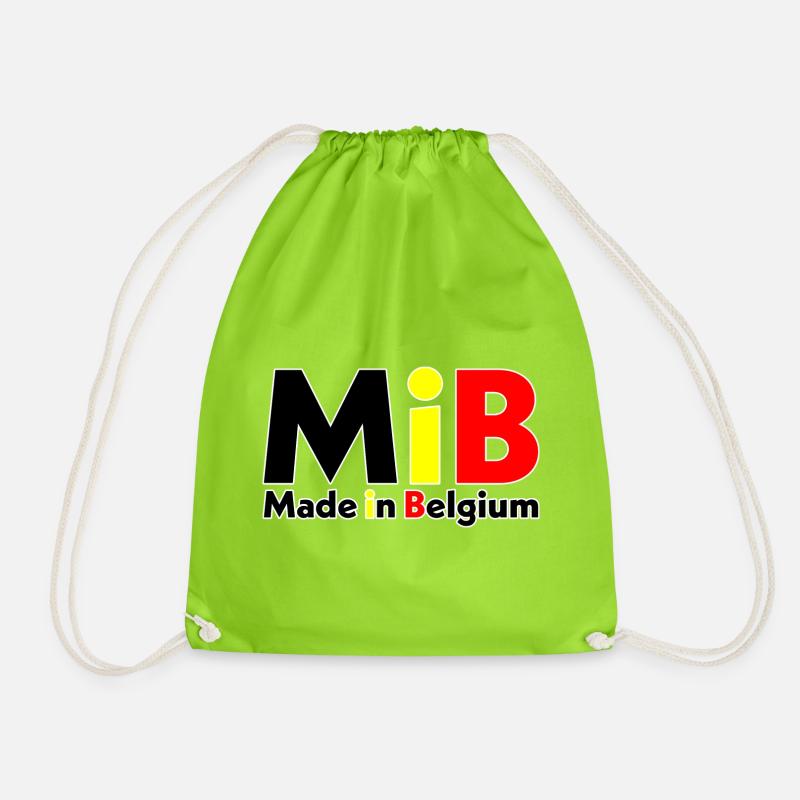 MiB — Made in Belgium Version 2024 - Turnbeutel - Neongrün