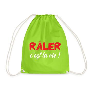 Complaining is life! Humor Funny Joke - Drawstring Bag - neon green - Front