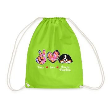 Paix Amour Son Tout-Montagne Bernois Maman - Sac de sport léger - vert néon - Devant