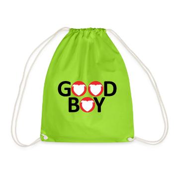 Staffie good boy - 046 - Drawstring Bag - neon green - Front