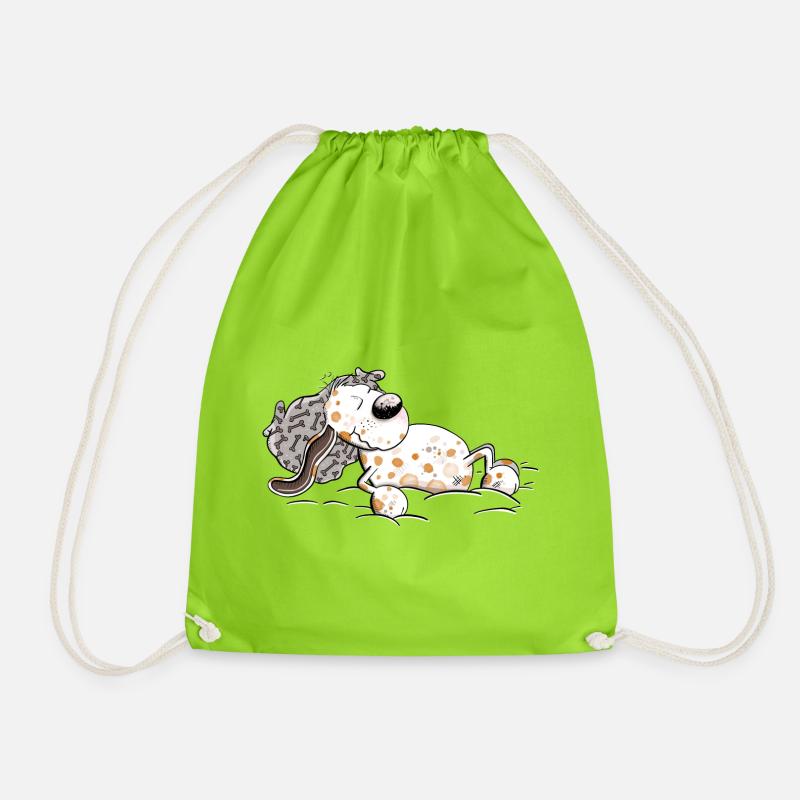 Schlafender Hund Müde Traum - Turnbeutel - Neongrün
