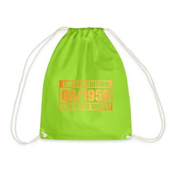 66e anniversaire Édition limitée - ꝏ Approvisionnement 03/1959 - Sac de sport léger - vert néon - Devant