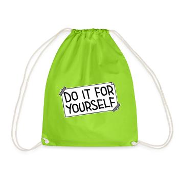 Do It For Yourself Inspirierend Selbstliebe Zitat - Turnbeutel - Neongrün - Vorne