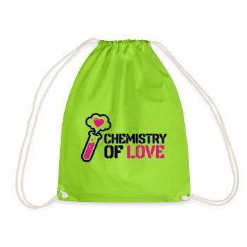 Chemie Liebe Kolben Icon - Turnbeutel - Neongrün - Vorne