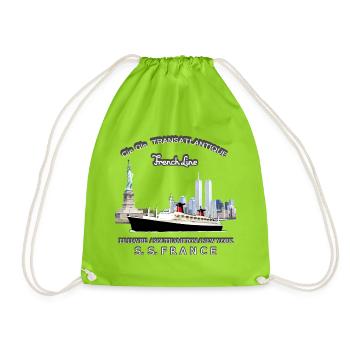 LINER FRANCE Louis RUNEMBERG © Adagp - Drawstring Bag - neon green - Front