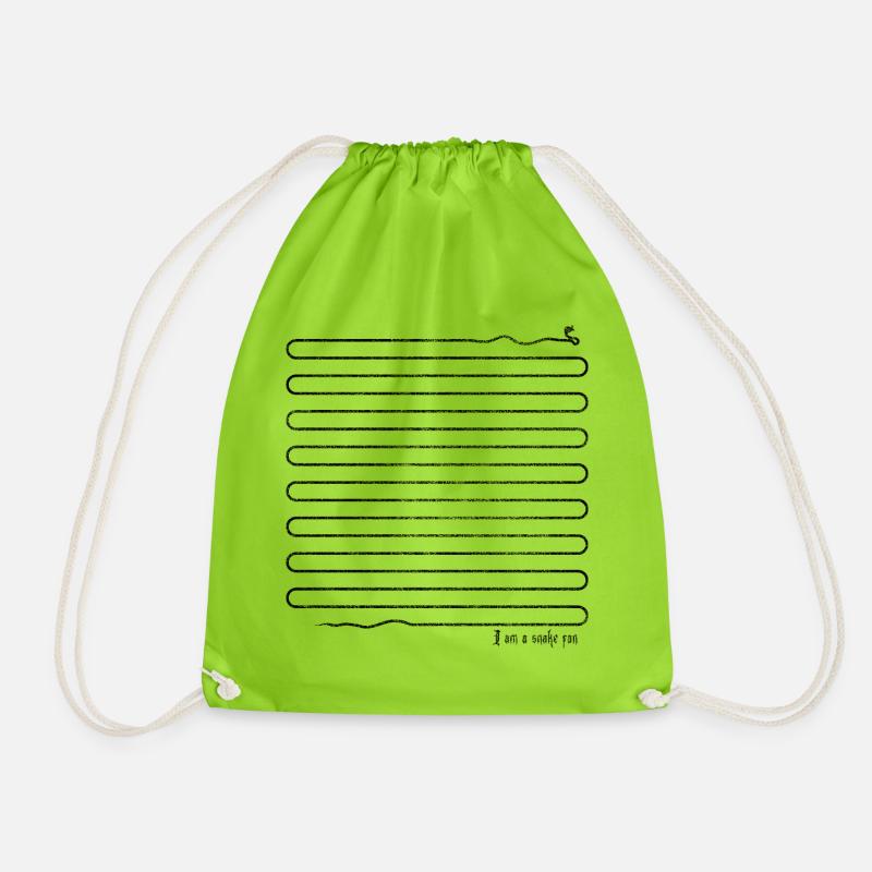 Snake -Snake - Cobra- Stiff-Snake Fan - Drawstring Bag - neon green
