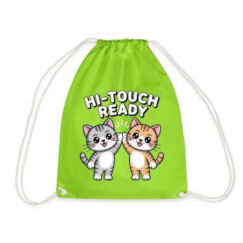 K-Pop Hi-Touch Lustig Korea Maknae - Turnbeutel - Neongrün - Vorne