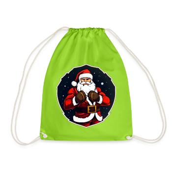 Christmas Fighter - Drawstring Bag - neon green - Front