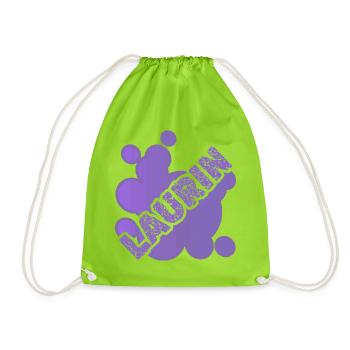 Laurin as a given name - Drawstring Bag - neon green - Front