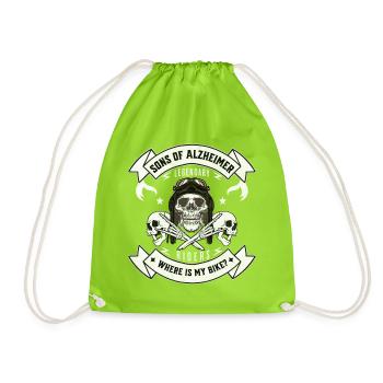 Sons of Alzheimer Where is my bike? - Drawstring Bag - neon green - Front
