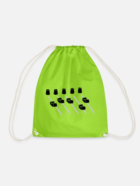 music mixer - Turnbeutel - Neongrün