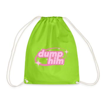 Dump Him – Girly Y2K Statement - Turnbeutel - Neongrün - Vorne