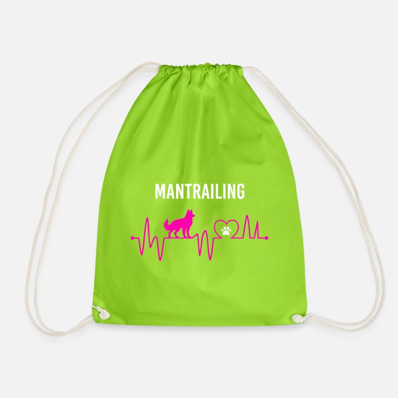 Mantrailing Heartbeat Mantrailing Leidenschaft - Turnbeutel - Neongrün