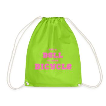 Mettez une cloche sur votre vélo – Déclaration de faute de frappe rose - Sac de sport léger - vert néon - Devant