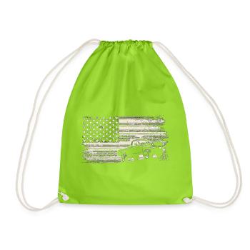 Robuste Americana-Lkw-Flagge - Turnbeutel - Neongrün - Vorne