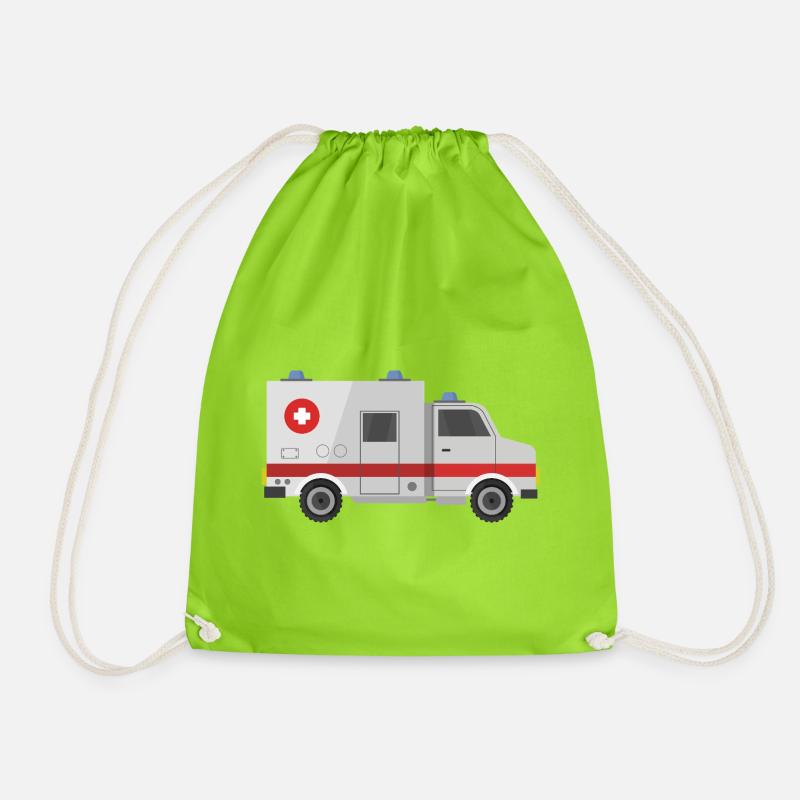 Ambulance - Drawstring Bag - neon green