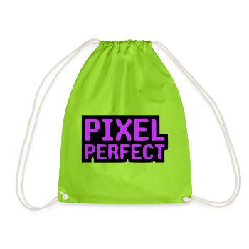 Pixel Perfect Lettering Gamer - Sac de sport léger - vert néon - Devant