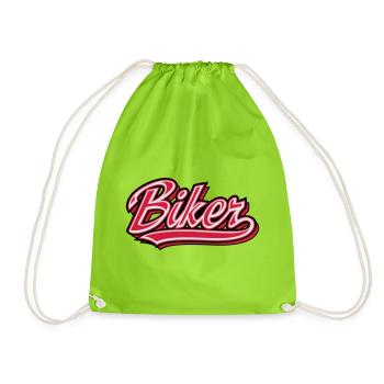 biker - Drawstring Bag - neon green - Front
