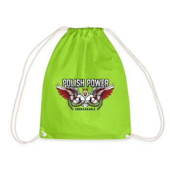 Polnische Kraft – Husaria Gym Beast - Turnbeutel - Neongrün - Vorne