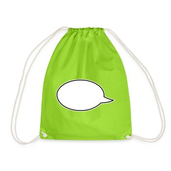 Speech Bubbles Comic Links - Drawstring Bag - neon green - Front