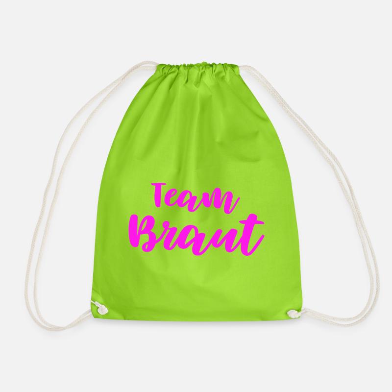 Team Bride Design for All Bridesmaids Bachelor Party - Drawstring Bag - neon green