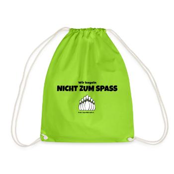 Wir kegeln nicht zum Spaß - Turnbeutel - Neongrün - Vorne