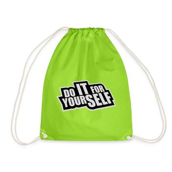 Do It For Yourself Inspirierend Selbstliebe Zitat - Turnbeutel - Neongrün - Vorne