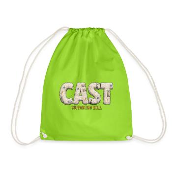CAST – Cast Supporting Role - Drawstring Bag - neon green - Front